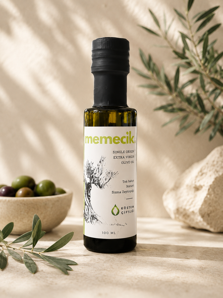 Soğuk Sıkım Natürel Sızma Zeytinyağı - Memecik | 750 ml |Cam Şişe